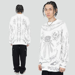 Rose Eye and Skull Scorpion Made Extreme Sweater