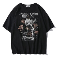 Thumbnail for Black Under Floor Skull T-Shirt - Asian size M