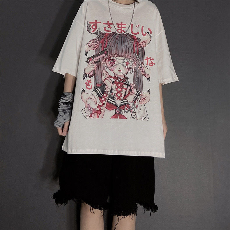 Doll Hurt Gothic Oversize T-shirt - White / M - T-Shirt