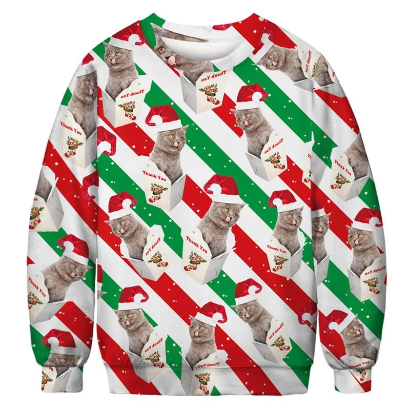 Cats Ugly Christmas 3D Funny Sweatshirt - BFT065 / Eur Size