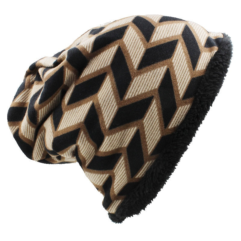 Brand Design Dual-use Scarf Beanie - Brown / One Size