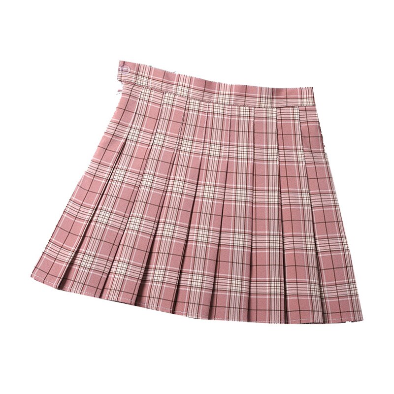 Plaid Pattern Mini Skirt Summer - pink / XS