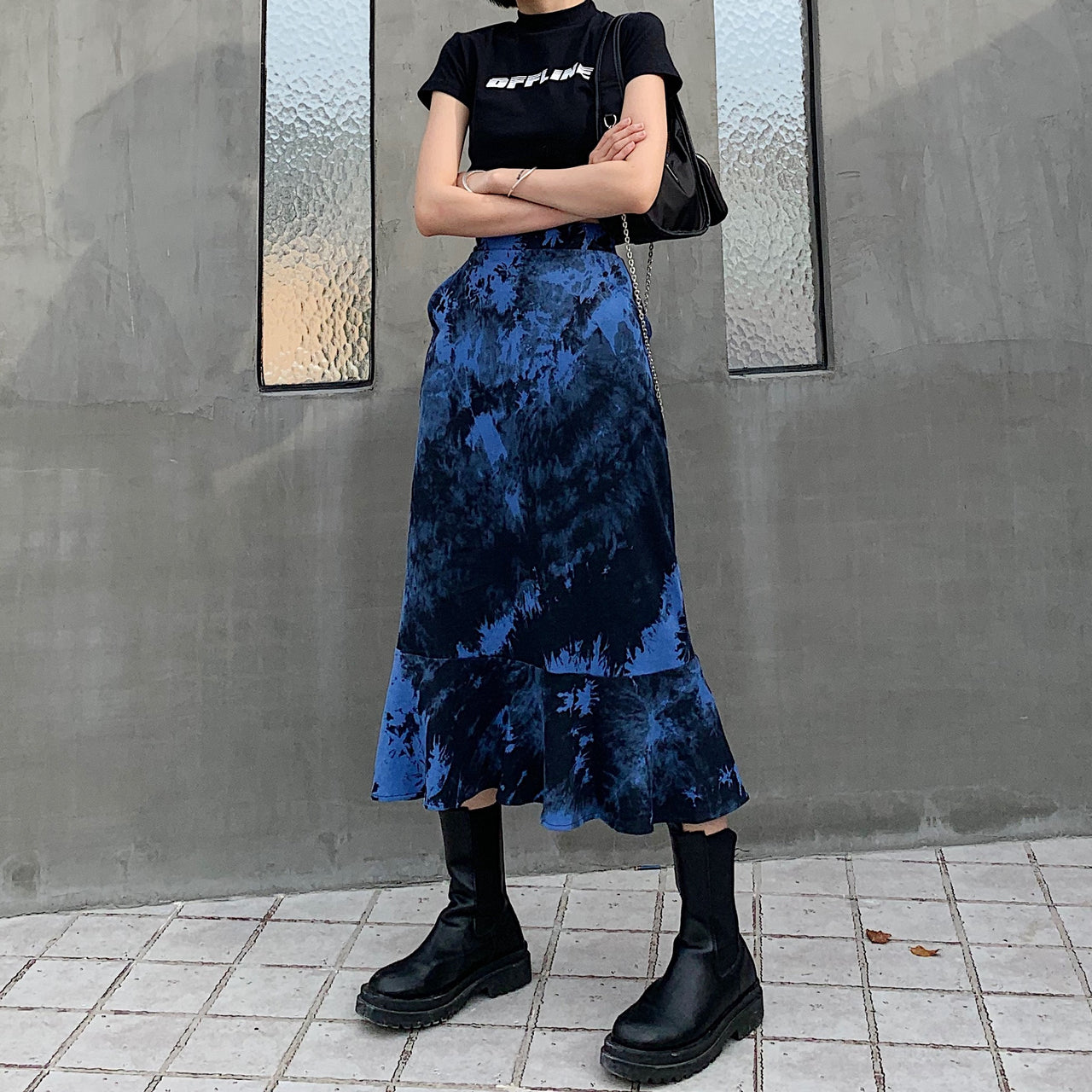 Gothic Loose Tie Dye Skirt - Skirts