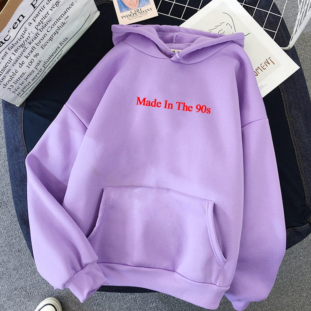 Made In The 90s Hoodie - Purple / M - Hoodies