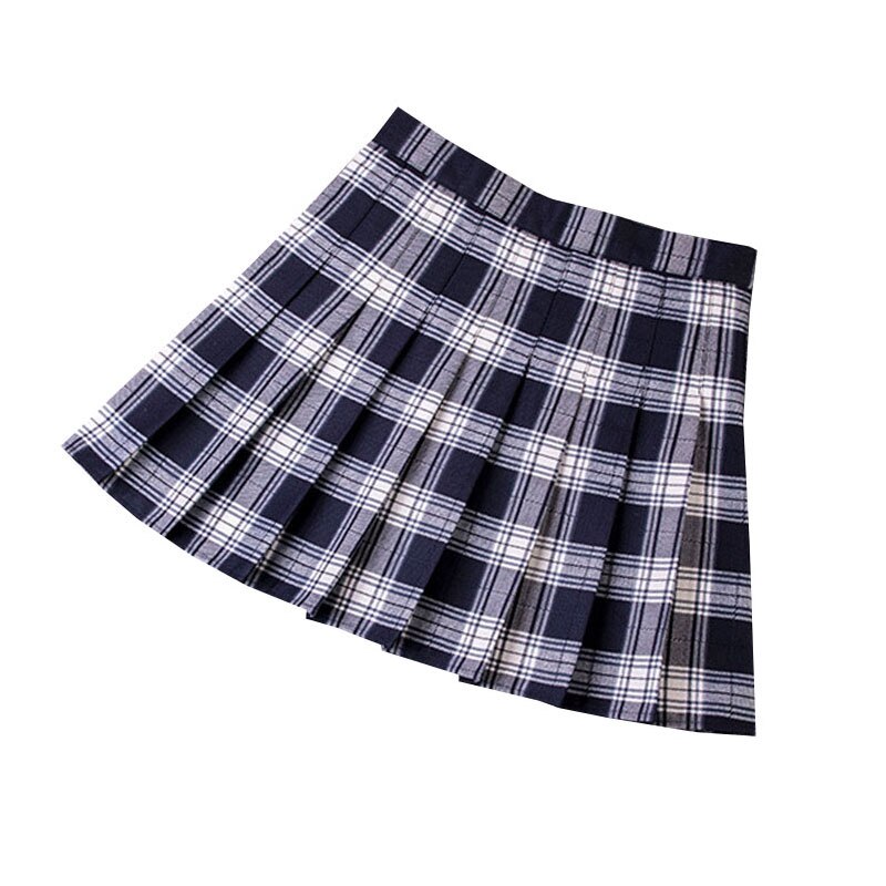 Plaid Pattern Mini Skirt Summer - blackge / XS