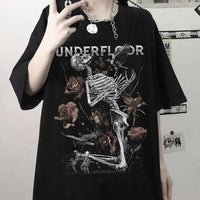 Thumbnail for Black Under Floor Skull T-Shirt