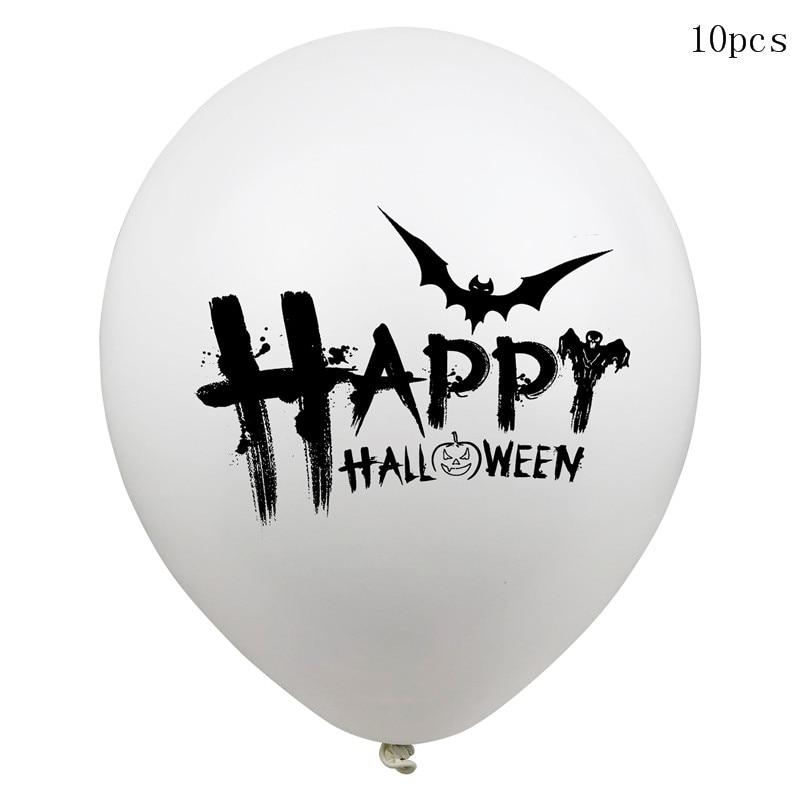 Happy Halloween Pumpkin Ghost Balloon Decorations - white -