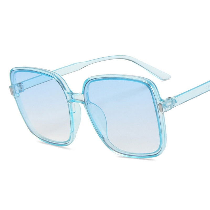 Oversize Square Sunglasses - Blue / One Size