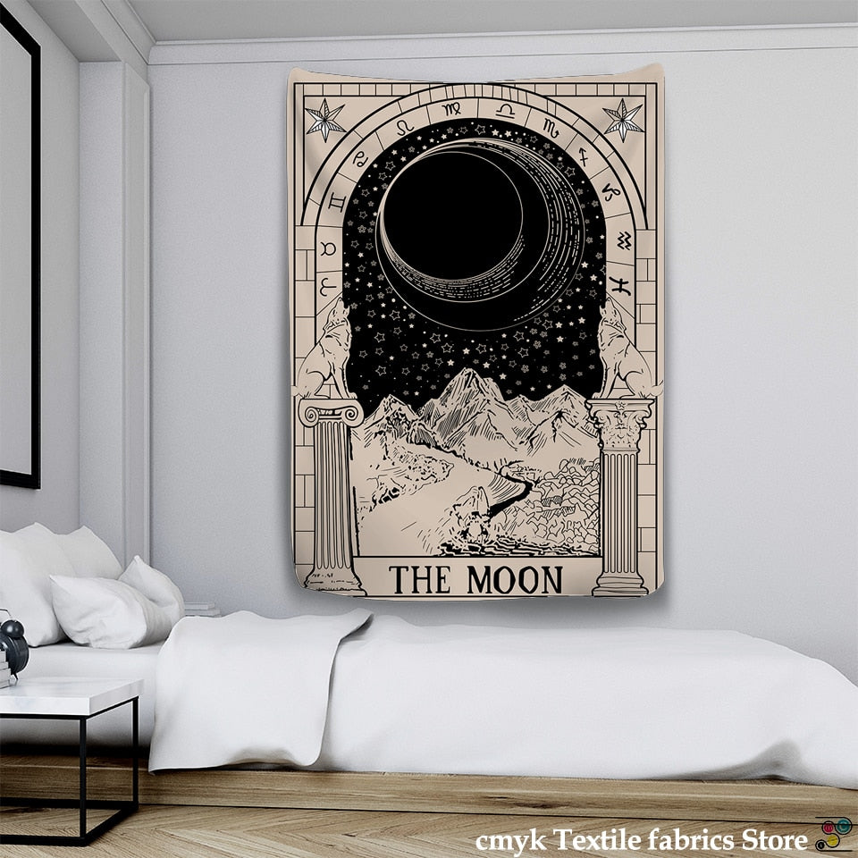 Hanging Astrology Tarot Card Tapestry Wall