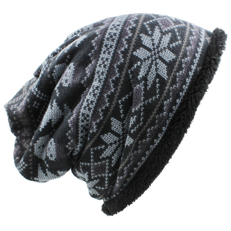 Brand Design Dual-use Scarf Beanie - Gray / One Size