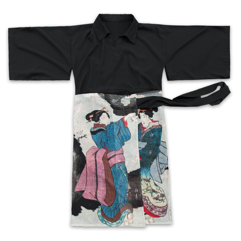 Maid Print Japanese Style Kimono - One size / Multi - KIMONO