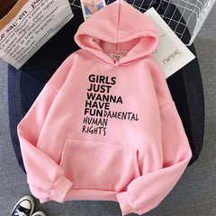 Girls Just Wanna Have Hoodie - Pink / M