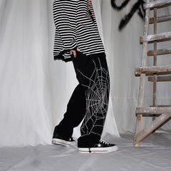 Spider Embroidery Pants