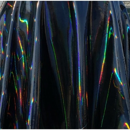 Black Rainbow Holographic Cocktail Dress