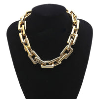 Thumbnail for Chain Exaggerated Square Accessories - Gold / One Size -