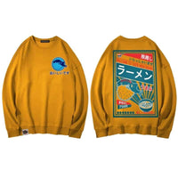 Thumbnail for Noodle Dish Japanese Harajuku Sweatshirts - Yellow / M