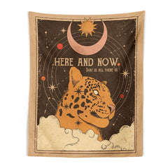 Tarot Card Leopard Tapestry Wall - Canvas