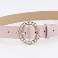 Thumbnail for Gold Buckle PU Leather Belt
