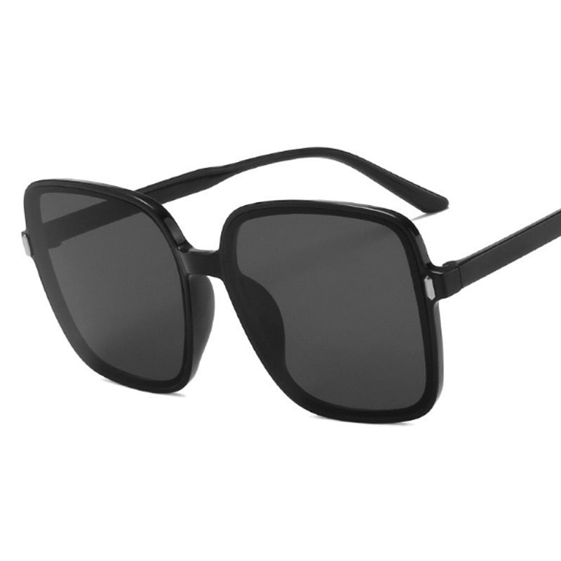 Oversize Square Sunglasses - Black-Gray / One Size