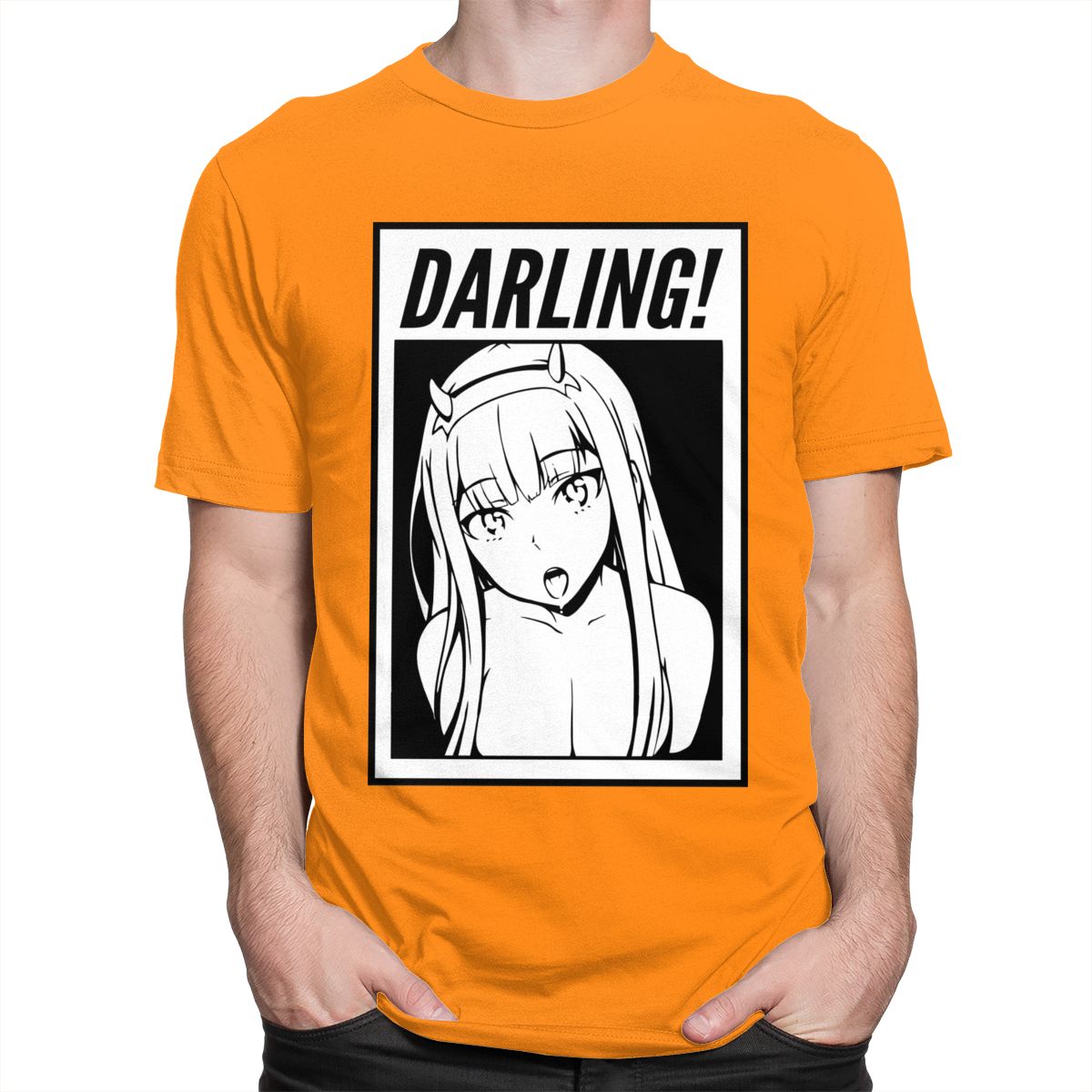 Darling Anime Girl T-Shirt - Orange / S