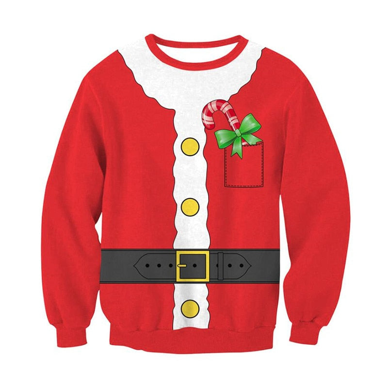 Xmas Funny Ugly Knitted Sweater - Red 2 / S