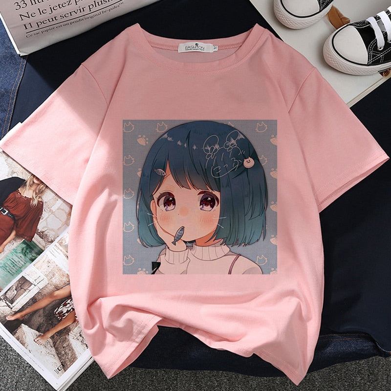 Dolls Pink Japan Anime Oversize T-Shirt