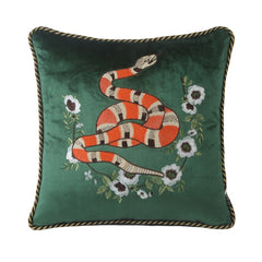 Animals Luxury Cushion Cover - Red Green / One Size