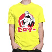 Thumbnail for Anime Attractive Girl T-Shirt - Yellow / S