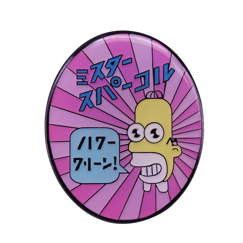 Cartoon Japanese Glitch Brooch Pin