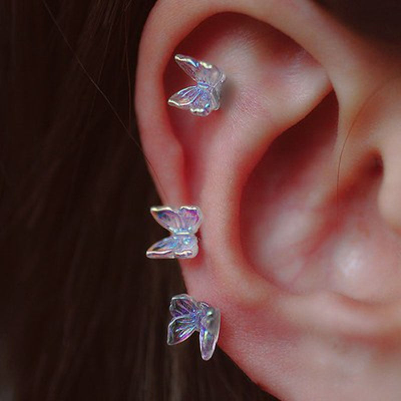 Little Butterfly Stud Tragus Earring - Earrings