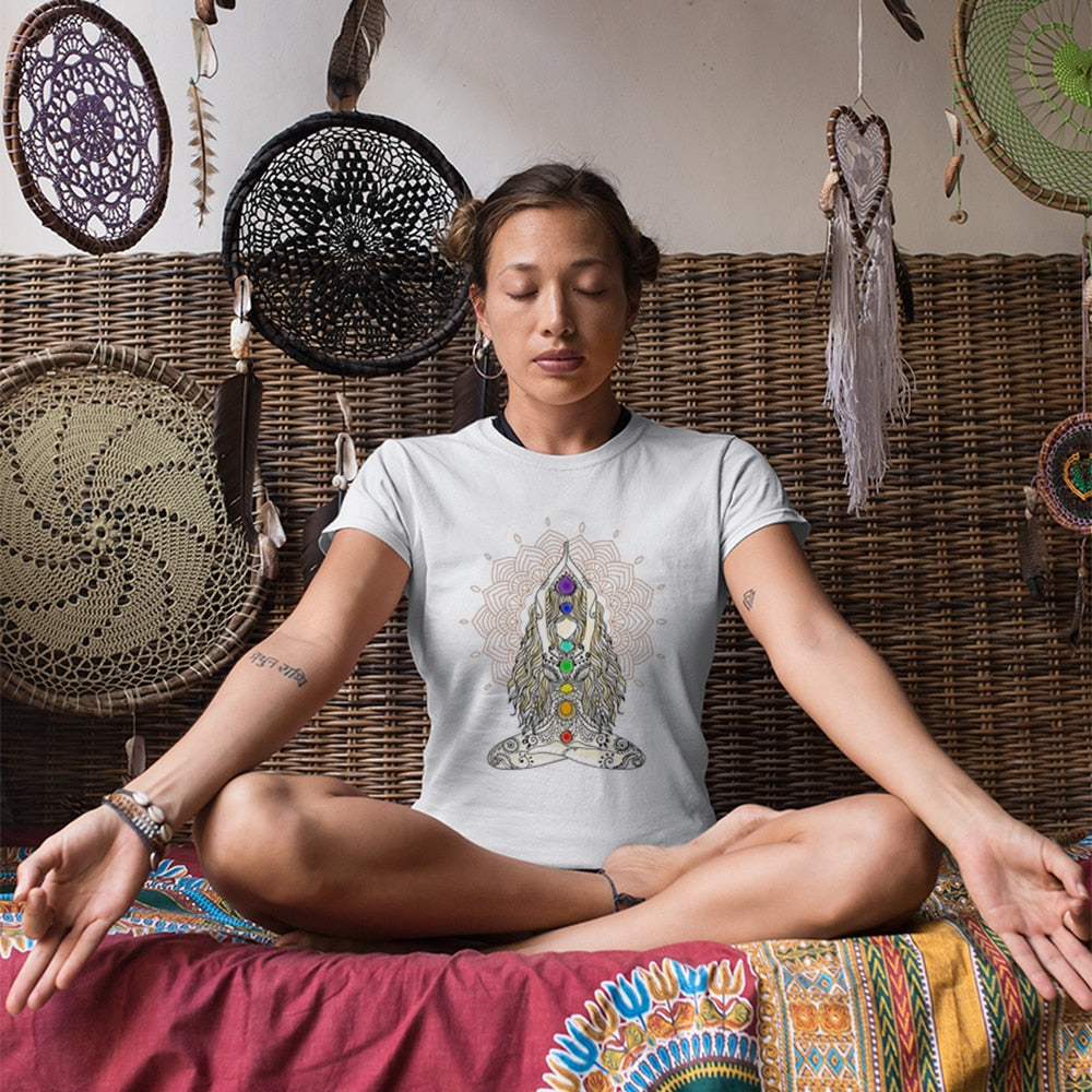 Yoga Girls Mandala Inspiration T-shirt - T-Shirt