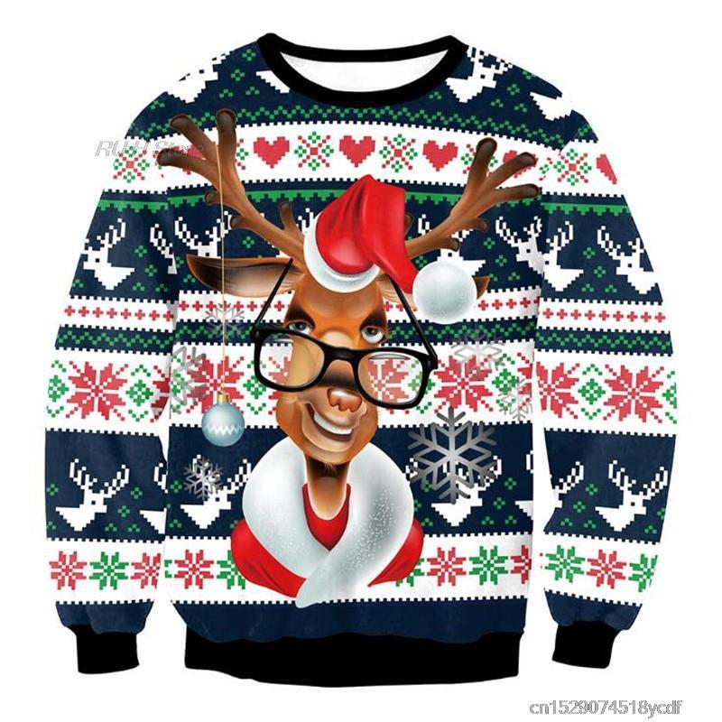 Funny Animals Ugly Christmas Unisex Sweater - Reindeer