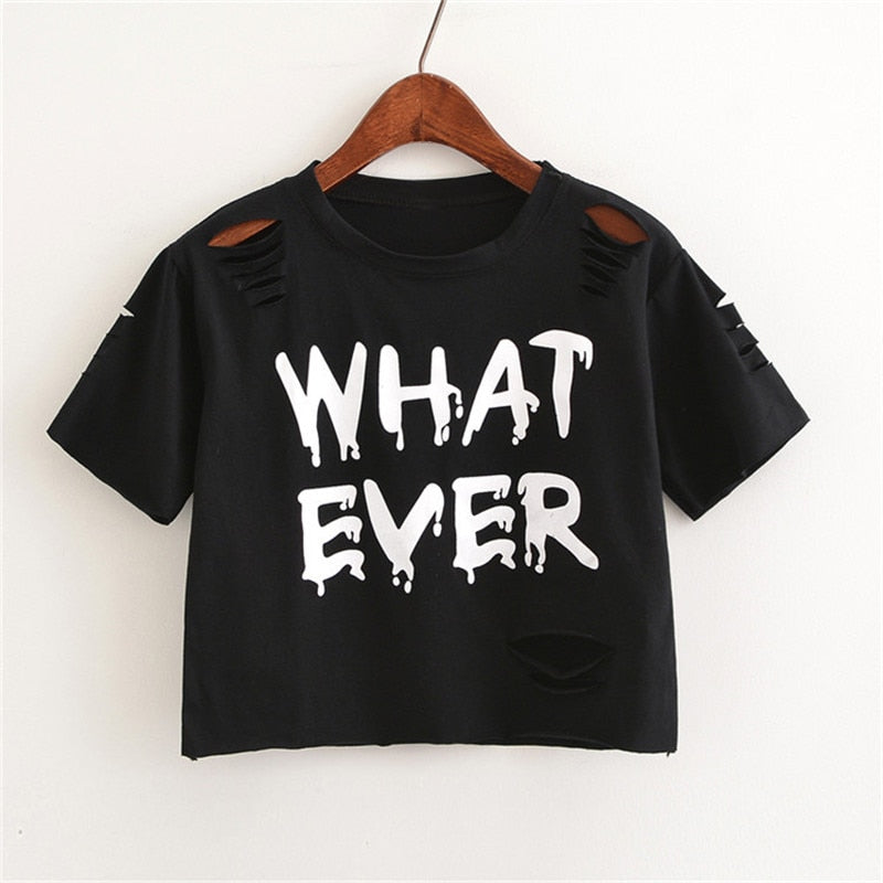 What Ever Sexy Crew Neck T-Shirt - Black / One Size