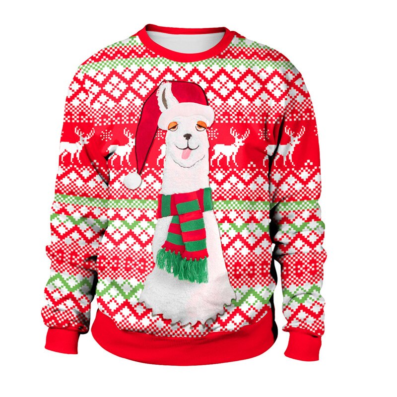 Ugly Christmas 3D Print Gift Funny Pullover - Ligth Red / M