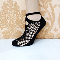 Thumbnail for Elegant Lace Ruffle Fishnet Mesh Short Socks - Style02 / One