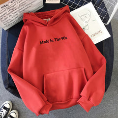 Made In The 90s Hoodie - Red / M - Hoodies