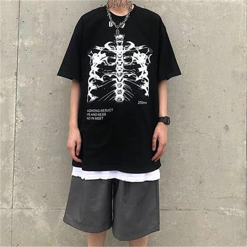 Anime Japan Style Gothic Oversized T-Shirts - T-shirts