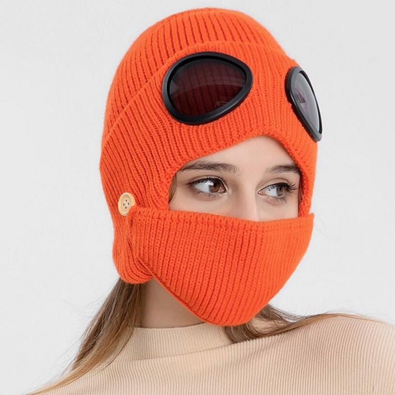 Goggles & Mask Wool Knitted Beanie