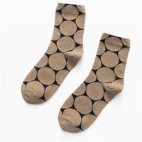Thumbnail for Dot Print Socks - Brown / One Size