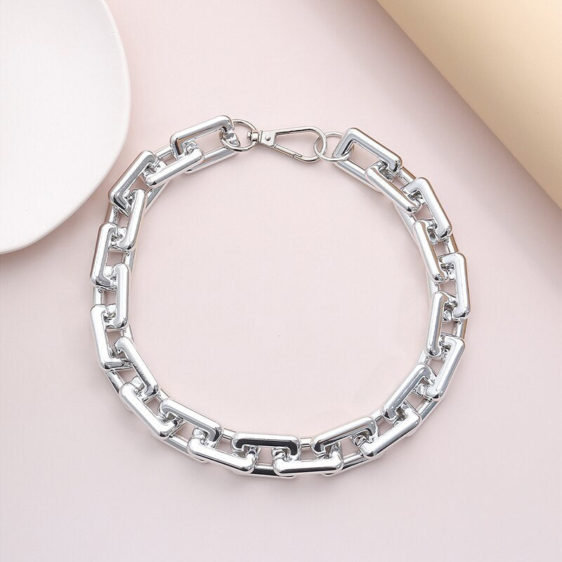 Chain Exaggerated Square Accessories - Necklace