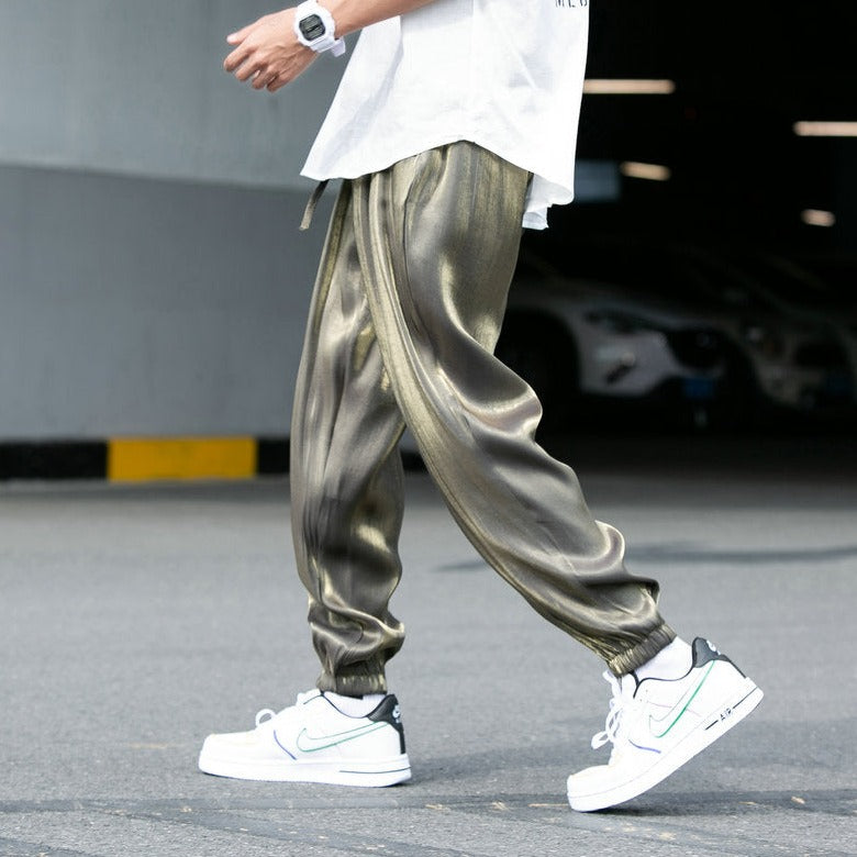 Cargo Solid Color Joggers Pants - Size S / Black Gold