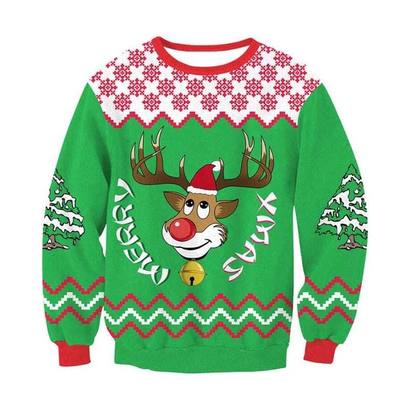 Xmas Funny Ugly Knitted Sweater - Green 3 / S