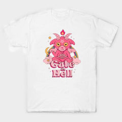 Goth Lucifer Funny Satanic Goat Cute T-Shirt - white / XXXL
