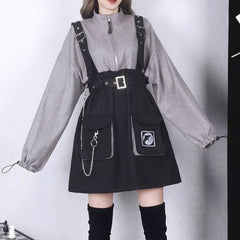 Retro Vintage Gothic Girls Punk Mini Dress