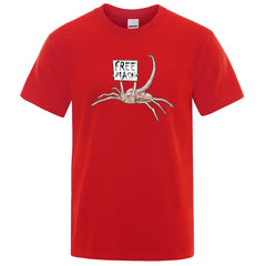 Free Mask Alien Short Sleeve T-Shirt - Red / S