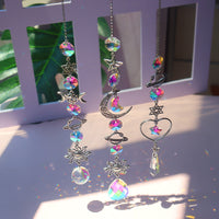 Thumbnail for Crystal Windchime Ornament Star Moon Pendant