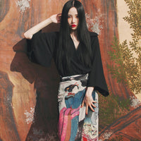 Thumbnail for Maid Print Japanese Style Kimono - One size / Multi - KIMONO