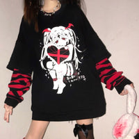 Thumbnail for Gothic Anime Style Sweatshirt - SWEATSHIRT