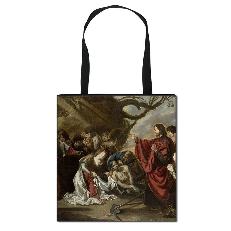 Famous Art Oil Painting Eco Reusable Shopping Bag