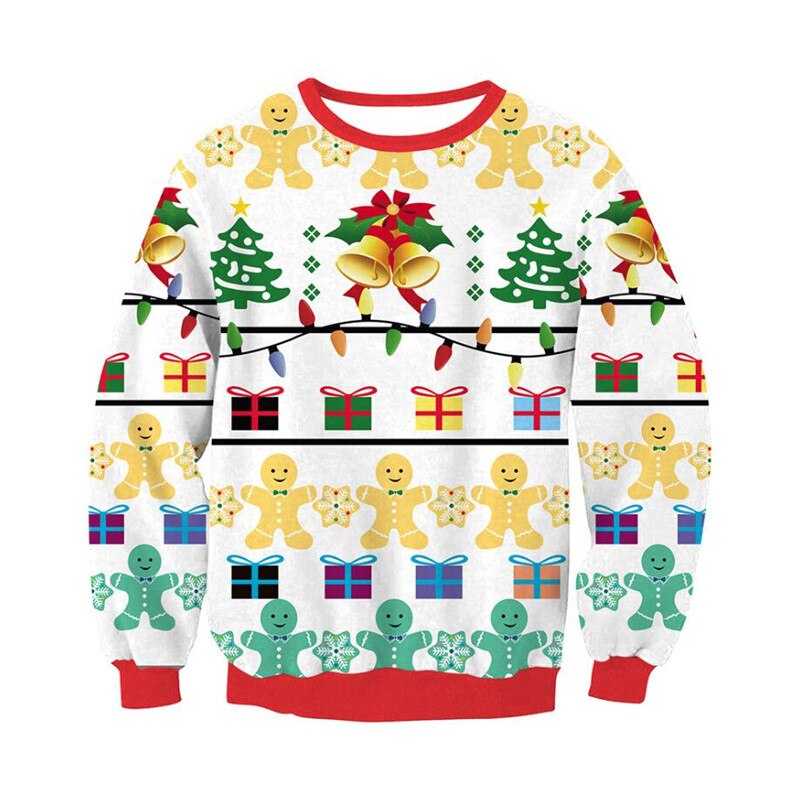 Xmas Funny Ugly Knitted Sweater - White / S